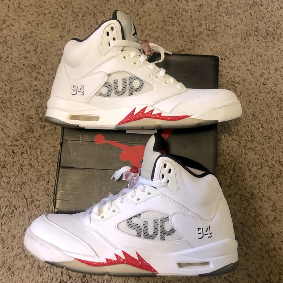 Supreme / Air Jordan 5 retro *Clean* Sz 11.5 men - Picture 2 of 10